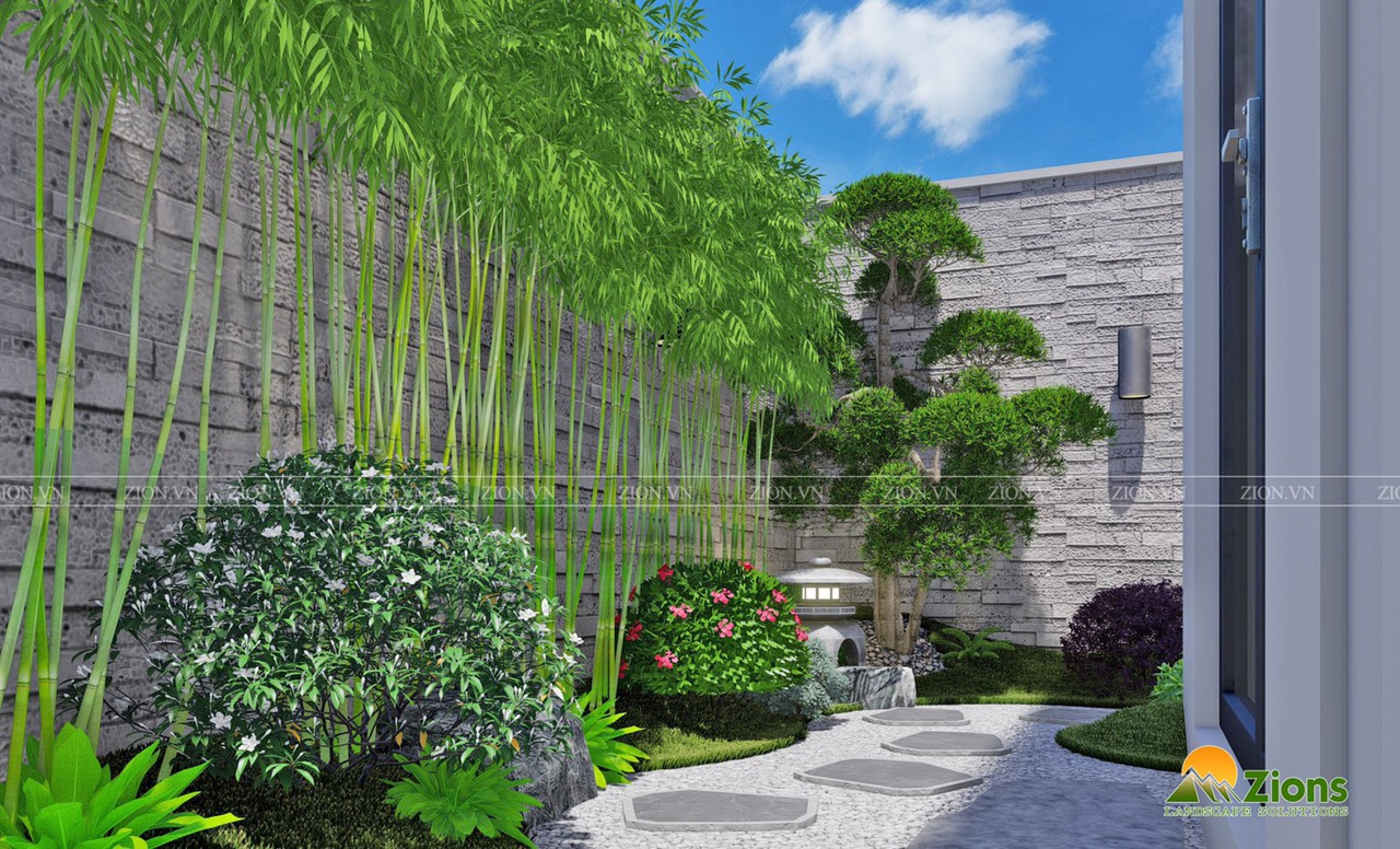 Thiết kế thi công sân vườn biệt thự vinhomes riverside